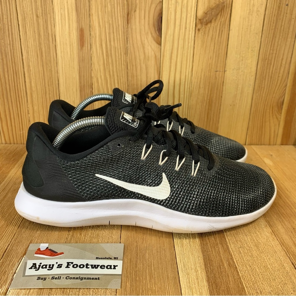Nike Flex RN 2018 Women's Running Gym Shoes Black White AA7408-001 Size: 10